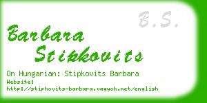 barbara stipkovits business card